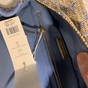 Tory Burch Fleming soft straw clutch